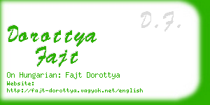 dorottya fajt business card